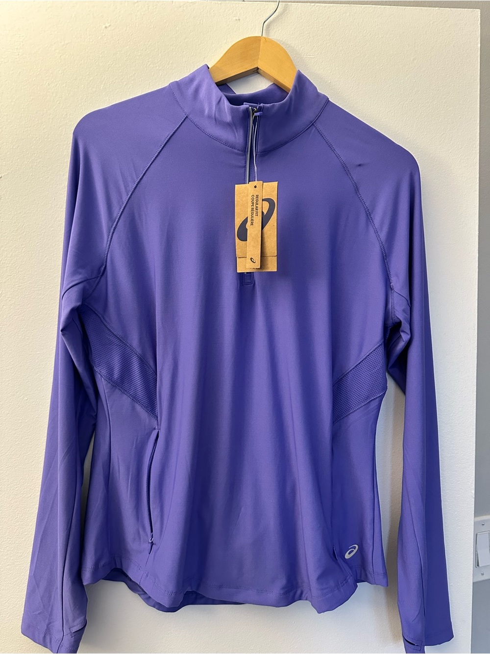 ASICS Purple Quarter Zip Athletic Top
